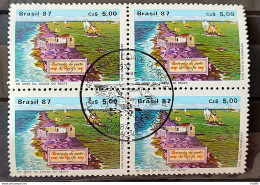 C 1565 Brazil Stamp 450 Year City Of Recife Pernambuco 1987 Block Of 4 CBC PE 2 - Unused Stamps