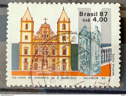 C 1563 Brazil Stamp 400 Years Convent Of Sao Francisco Salvador Bahia Religion Church 1987 Circulated 5 - Usati