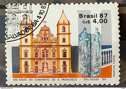 C 1563 Brazil Stamp 400 Years Convent Of Sao Francisco Salvador Bahia Religion Church 1987 Circulated 7 - Usados
