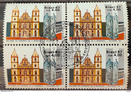 C 1563 Brazil Stamp 400 Years Convent Of Sao Francisco Salvador Bahia Religion Church 1987 Block Of 4 CBC BA 2 - Unused Stamps