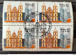 C 1563 Brazil Stamp 400 Years Convent Of Sao Francisco Salvador Bahia Religion Church 1987 Block Of 4 CBC BA 1 - Neufs