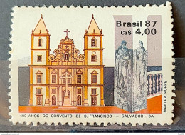 C 1563 Brazil Stamp 400 Years Convent Of Sao Francisco Salvador Bahia Religion Church 1987 - Ungebraucht