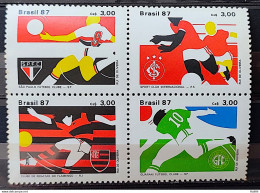 C 1560 Brazil Stamp Football Clubs Sao Paulo Internacional Flamengo Guarani 1987 Complete Series - Ungebraucht