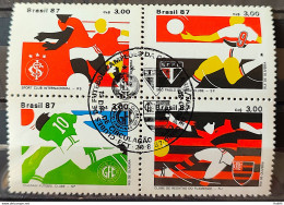 C 1559 Brazil Stamp International Football Clubs Sao Paulo Guarani Flamengo 1987 Complete Series CBC SP - Unused Stamps