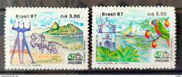 C 1556 Brazil Stamp Tourism Brasilia Rio De Janeiro Bahia Ceara 1987 Complete Series - Neufs
