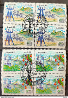 C 1556 Brazil Stamp Tourism Brasilia Rio De Janeiro Bahia Ceara 1987 Block Of 4 CBC BSB Complete Series - Unused Stamps