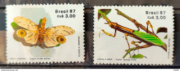 C 1554 Brazil Stamp 50 Years Brazilian Entomology Society Praise God Butterfly 1987 Complete Series - Ungebraucht