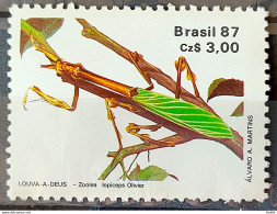 C 1554 Brazil Stamp 50 Years Brazilian Insect Entomology Society Praise To God 1987 - Unused Stamps