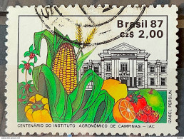 C 1553 Brazil Stamp 100 Years Agronomic Institute Of Campinas Education Corn 1987 Circulated 3 - Usati