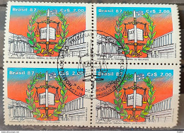 C 1551 Brazil Stamp Federal Resource Court Law Justice 1987 Block Of 4 CBC BSB - Unused Stamps