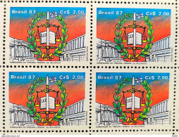 C 1551 Brazil Stamp Federal Court Of Appeals Law Justice 1987 Block Of 4 - Ungebraucht