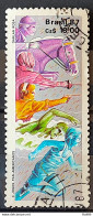 C 1548 Brazil Stamp Pan American Games United States Horse Swimming 1987 Circulated 3 - Usati