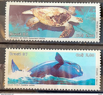 C 1549 Brazil Stamp Brazilian Fauna Turtle Whale 1987 Complete Series - Unused Stamps