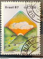 C 1546 Brazil Stamp Postal Service Letter Envelope 1987 Circulated 3 - Oblitérés