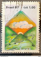 C 1546 Brazil Stamp Postal Service Letter Envelope 1987 Circulated 4 - Oblitérés