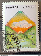 C 1546 Brazil Stamp Postal Service Letter Envelope 1987 Circulated 1 - Gebruikt