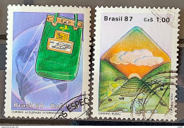 C 1545 Brazil Stamp Postal Service Malote Letter 1987 Complete Series Circulated 4 - Usati