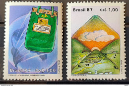 C 1545 Brazil Stamp Postal Service Malote Letter 1987 Complete Series - Ungebraucht