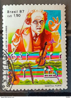 C 1543 Brazil Stamp 100 Years Heitor Villa Lobos Musical Instrument Violin 1987 Circulated 7 - Used Stamps