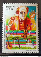 C 1543 Brazil Stamp 100 Years Heitor Villa Lobos Musical Instrument Violin 1987 - Neufs