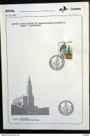 Brochure Brazil Edital 1987 22 Our Lady Of Fatima Religion With Stamp CBC RJ - Covers & Documents