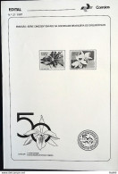 Brochure Brazil Edital 1987 21 Orchids Flora Without Stamp - Covers & Documents