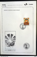 Brochure Brazil Edital 1987 18 Thanksgiven Day Religion With Stamp CBC DF Bras铆lia - Cartas & Documentos