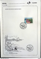 Brochure Brazil Edital 1987 17 City Recife With Stamp Overlaid CBC PE Recife - Briefe U. Dokumente