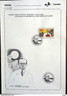 Brochure Brazil Edital 1987 16 Book Day Jose Americo Almeida With Stamp CBC PB Jo茫o Pessoa - Storia Postale