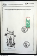 Brochure Brazil Edital 1987 13 Portuguese Cabinet Reading With Stamp Overlaid CBC RJ - Briefe U. Dokumente