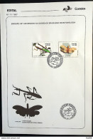 Brochure Brazil Edital 1987 11 ENTOMOLOGY WITH STAMP Overlaid CBC SP CAMPINAS - Cartas & Documentos