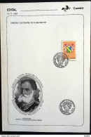 Brochure Brazil Edital 1987 09 Military Club With Stamp Overlaid CBC RJ - Cartas & Documentos