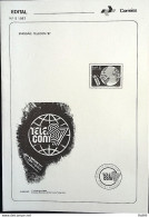 Brochure Brazil Edital 1987 05 Telecom Communication Without Stamp - Covers & Documents