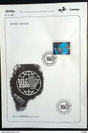 Brochure Brazil Edital 1987 05 Telecom Communication With Stamp Overlaid CBC DF Bras铆lia - Lettres & Documents