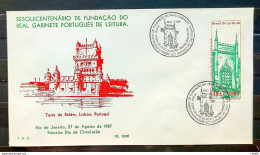 Brazil Envelope PVT FIL 013 1987 Real Portuguese Cabinet Reading Education CBC RJ - FDC