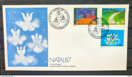 Brazil Envelope FDC 433 1987 Christmas Religion CBC PE 03 - FDC