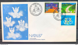 Brazil Envelope FDC 433 1987 Christmas Religion CBC PE 01 - FDC