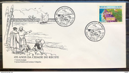 Brazil Envelope FDC 431 1987 Recife Pernambuco Ship CBC PE 02 - FDC