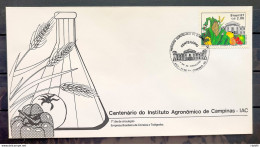 Brazil Envelope FDC 424 1987 Agronomic Institute Of Campinas Education CBC SP 2 - FDC