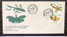 Brazil Envelope FDC 425 1987 Praise God Butterfly Insect CBC SP 1 - FDC