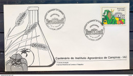 Brazil Envelope FDC 424 1987 Agronomic Institute Of Campinas Education CBC SP 1 - FDC