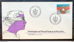 Brazil Envelope FDC 422 1987 Federal Court Of Appeals JUSTICA CBC BSB 2 - FDC