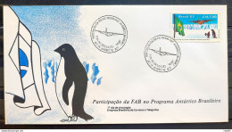 Brazil Envelope FDC 417 1987 FAB ANTARTICA ANTARTIDA FLAG PINGUIM CBC RJ 4 - FDC