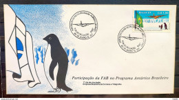 Brazil Envelope FDC 417 1987 FAB ANTARTICA ANTARTIDA FLAG PINGUIM CBC RJ 2 - FDC