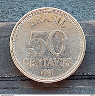 Brazil Coin Brasil 1987 50 Centavos Cruzado Sob - Viroflay