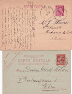 Francia N. 2 Interessanti Interi Postali - Briefe U. Dokumente