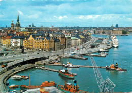 Navigation Sailing Vessels & Boats Themed Postcard Stockholm Skeppsbron - Segelboote