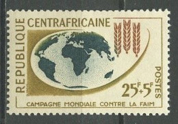 Centrafrique 1963 N° 25 ** Neuf MNH Superbe C 1,30 €Campagne Mondiale Contre La Faim Epis Flore Carte - Zentralafrik. Republik