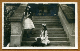 CHATEAU DE BERG : " PRINCESSE ELISABETH & SOPHIE "  Carte Photo 1913 - Familia Real