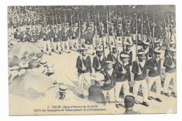 CPA RARE - TOULON - Revue D'Honneur Du 14 Juillet - Défilé Des Compagnies De Débarquement Du D'Entrecasteaux - - Toulon